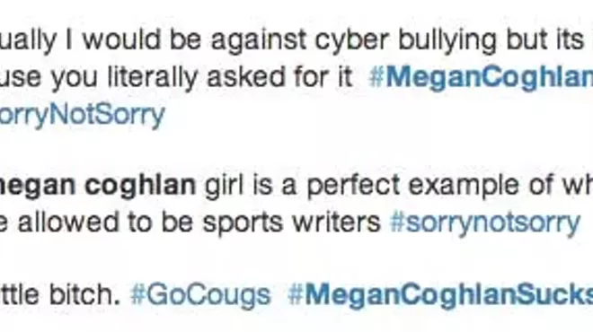 Image: Cougs win and still embarrass themselves with #MeganCoghlanSucks