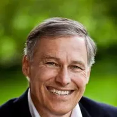 Image: Gubernatorial candidate Jay Inslee flogs his new jobs plan in Spokane stump speech this morning