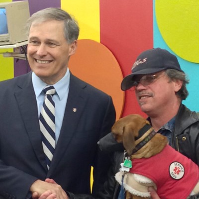 Gov. Jay Inslee meets with formerly homeless Spokane women
