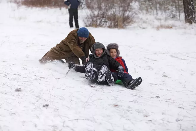 Image: Sledding at Underhill Park