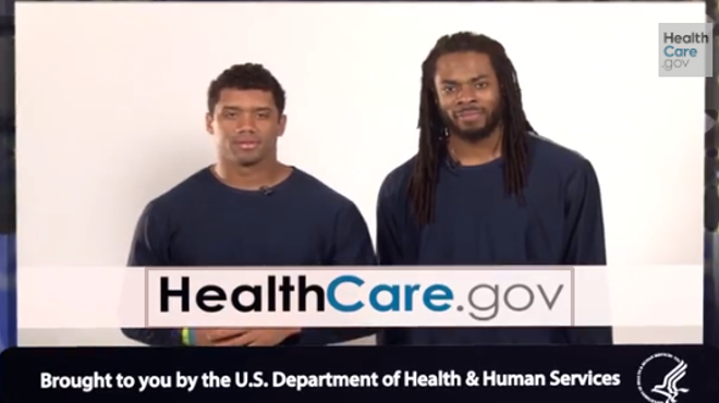 Richard Sherman and Russell Wilson want you to get health insurance