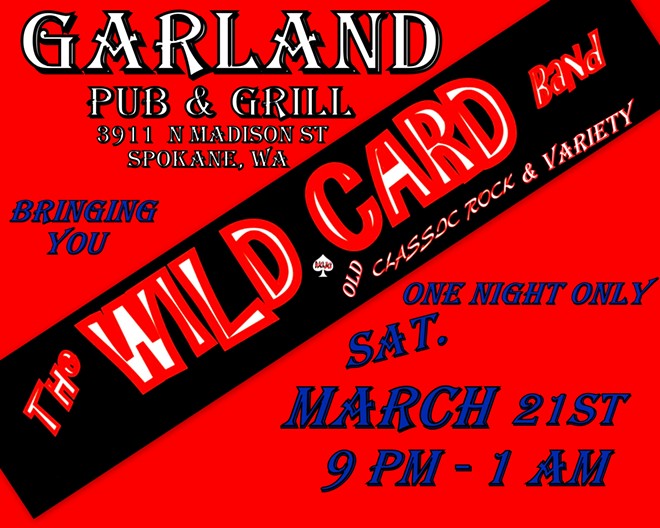 The WILD CARD band at the Garland Pub and Grill