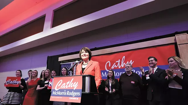 Image: How can Cathy McMorris Rodgers portray her party's compassion when it is led by Donald Trump?