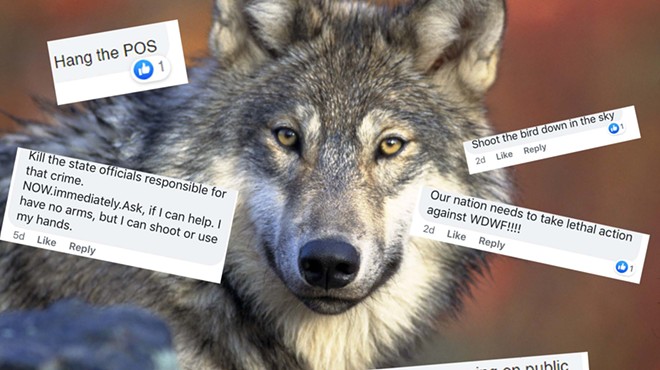 Violent threats that partially led to cancelled wolf meetings came from pro-wolf Facebook commenters