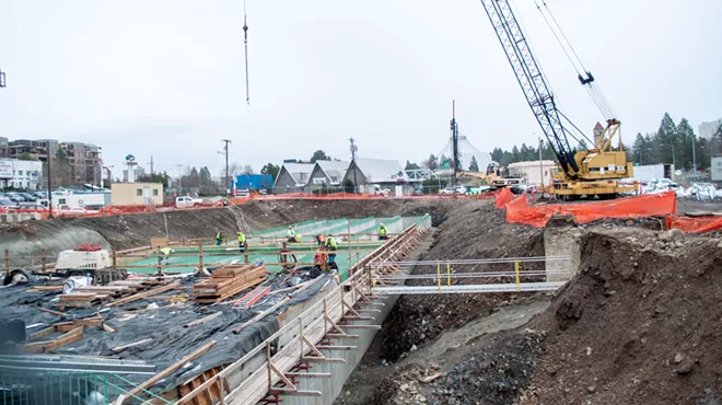 Image: Former parking lot could turn into climbing wall, trailhead entrance into Riverfront Park