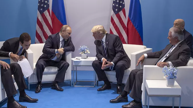 Image: Trump Presses Putin on Russian Meddling in U.S. Election