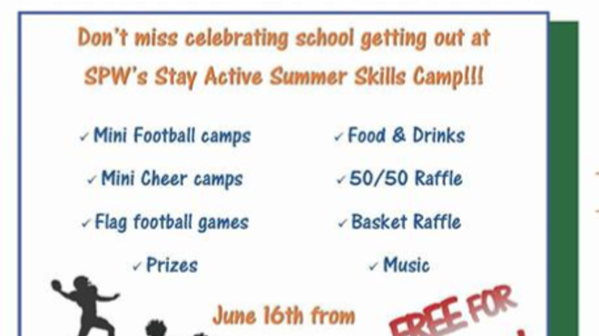 Spokane Pop Warner: Stay Active Summer Skills Camp