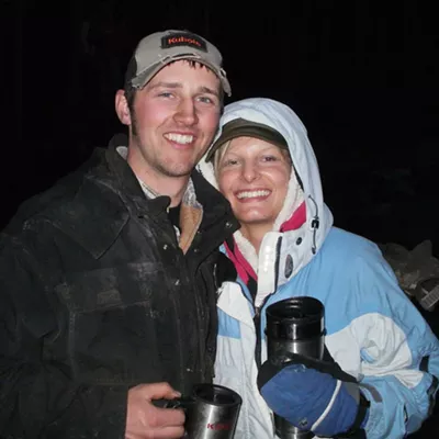 Image: New lifejacket loaner station to memorialize two Coeur d'Alene men who drowned in Salmon River