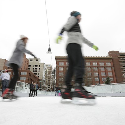 Image: The 'honeymoon' is over: Daily attendance at Riverfront Park's ice ribbon drops by 57 percent this winter