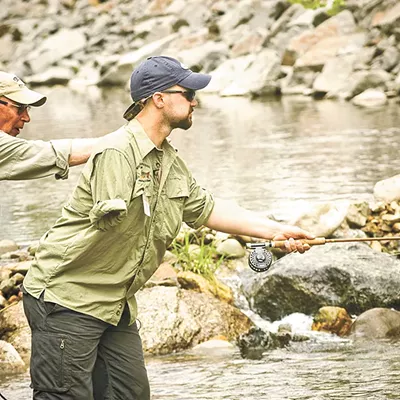 Image: Disabled Spokane veterans find comfort and camaraderie through fly fishing with Project Healing Waters