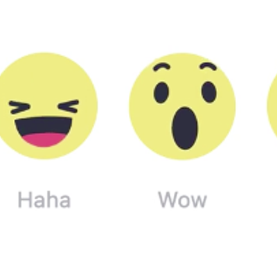 Facebook debuts its new "reactions" today, including smiley emojis