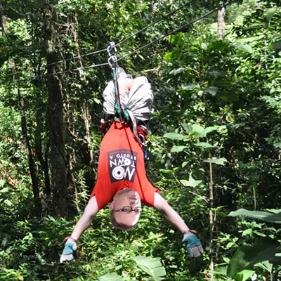 Image: DSP's Mark Richard has an Xtreme dream: A zipline across the Spokane River