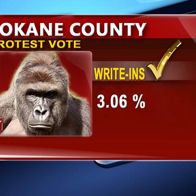 The "protest vote" for president was three times higher in Spokane County than in 2012