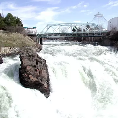 Image: Sunrise at Spokane Falls, Wa. Née The Center of the Universe