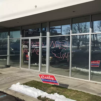 Image: No, the graffiti on the Spokane GOP headquarters is not a hate crime