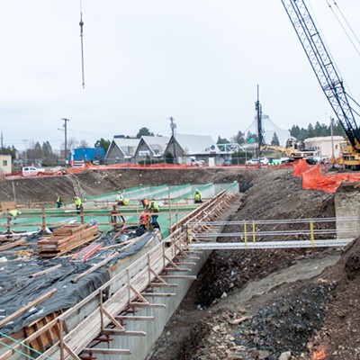 Image: Former parking lot could turn into climbing wall, trailhead entrance into Riverfront Park