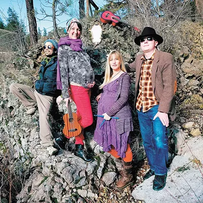 Image: Fronted by two pregnant members, Spokane's Atlas Hugged aims to create a friendly community