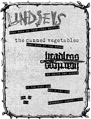 Lindseys, Headless Heartless, The Canned Vegetables