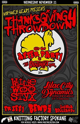 Hip-Hop After Party with Willie Loo Styx, Lilac City Dynamics, Bendi, Tr3zy, Joshua Belliardo