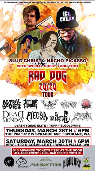 Slug Christ and Nacho Picasso with Rad Dog, Yung Thot, Astral Bodiez and more