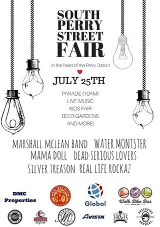 South Perry Street Fair feat. Marshall McLean Band, Water Monster, Mama Doll, Dead Serious Lovers, Silver Treason & Real Life Rockaz