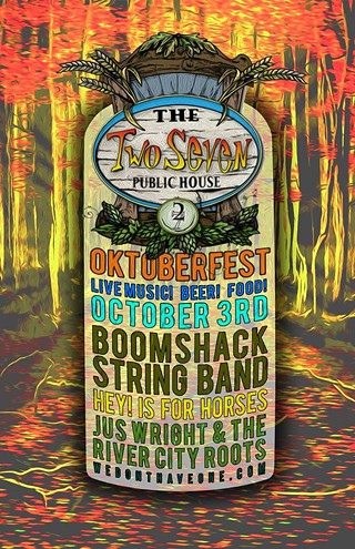 Oktoberfest Party feat. Jus Wright & the River City Roots, Hey! is For Horses, Boomshack String Band