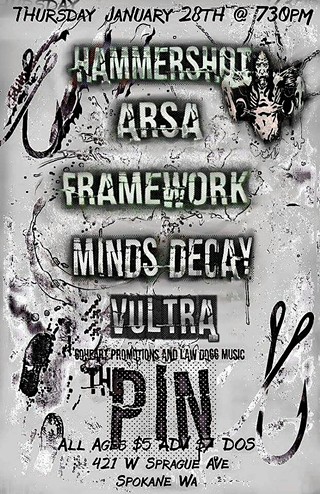 Hammershot (suspensions) Arsa, Framework, Minds Decay, Vultra