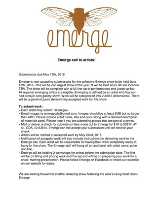 Call for Submissions: Emerge June Collective Show
