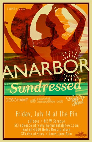 Anarbor, Sundressed, Deschamp, Sid Broderius and the Emergency Exit, Wake Up Flora