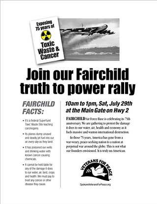 Spokane Vets for Peace Fairchild Protest