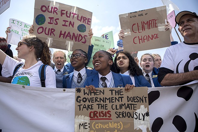 Scenes from climate protests around the world