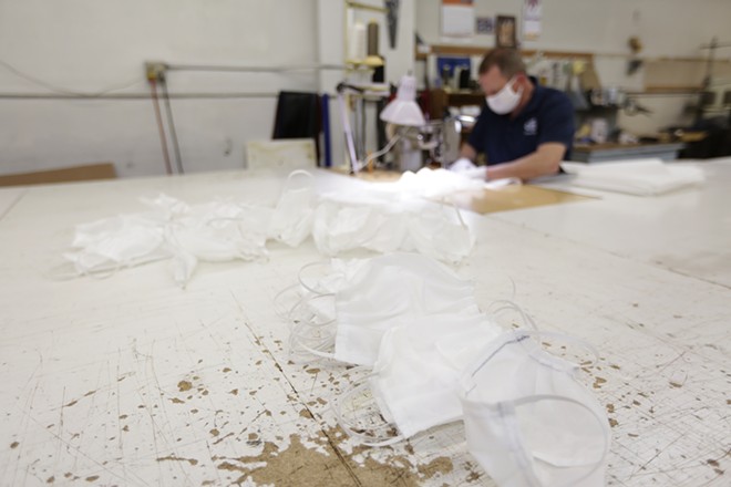 Royal Upholstery is making masks for first responders to protect them from coronavirus