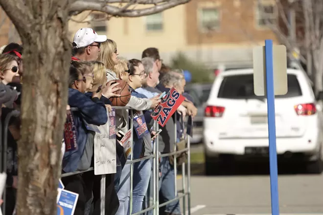 Image: Gonzaga Men's Basketball Team Returns To Spokane
