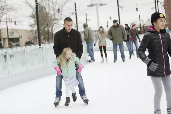 Image: Saturday at the Riverfront Park Ice Ribbon on the Opening Weekend