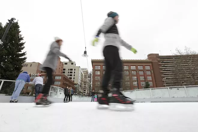 Image: Saturday at the Riverfront Park Ice Ribbon on the Opening Weekend