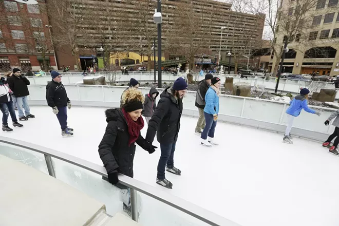 Image: Saturday at the Riverfront Park Ice Ribbon on the Opening Weekend