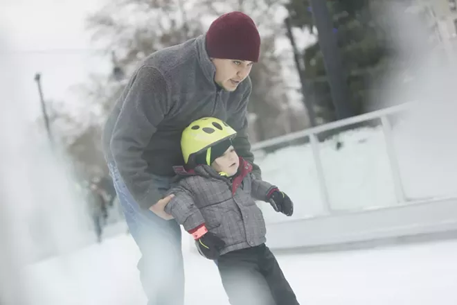 Image: Saturday at the Riverfront Park Ice Ribbon on the Opening Weekend