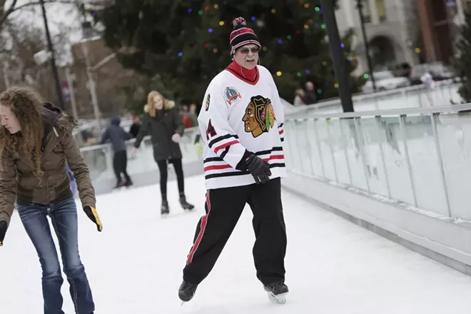 Image: Saturday at the Riverfront Park Ice Ribbon on the Opening Weekend