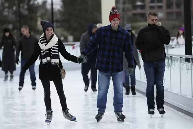 Image: Saturday at the Riverfront Park Ice Ribbon on the Opening Weekend