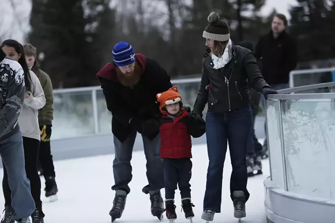 Image: Saturday at the Riverfront Park Ice Ribbon on the Opening Weekend
