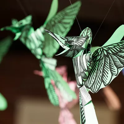 Image: Artist Reinaldo Gil Zambrano and his Bird Murmuration