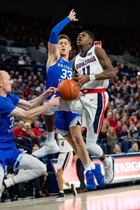 Image: Brigham Young University at Gonzaga, Jan. 18