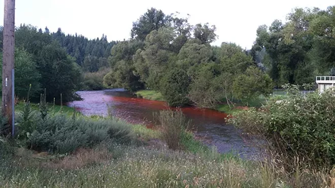 Image: Why the Little Spokane River looks red