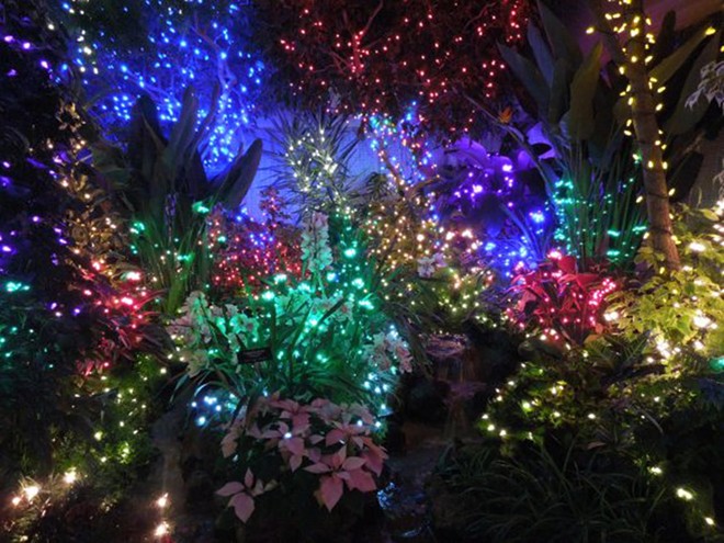 2012 holiday lights display at Manito's Gaiser Conservatory