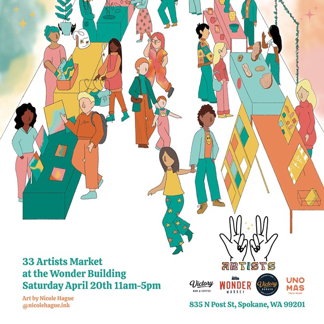 33 Artists Market at the Wonder Building. Saturday April 20th, 11am-5pm