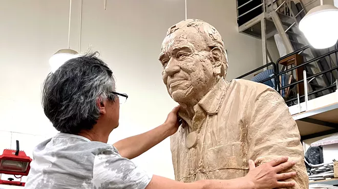 Image: A bronze statue of Nisqually fishing rights activist Billy Frank Jr. heads to D.C. next year; first a model of the piece stops in Spokane