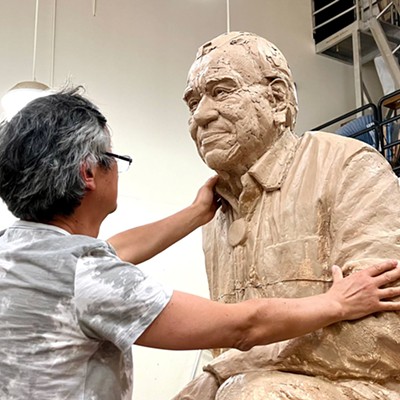 A bronze statue of the Nisqually tribal fishing rights activist heads to D.C. next year; first a model of the piece stops in Spokane