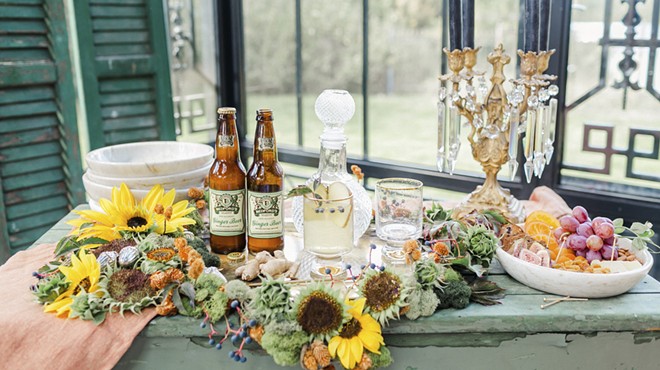 A handcrafted sunflower wreath and DIY mocktails will set the mood for an autumn gathering