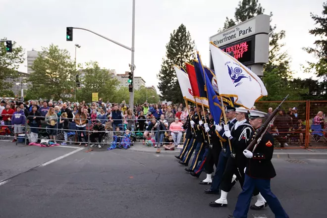 PHOTOS: Spokane Lilac Festival Armed Forces Torchlight Parade