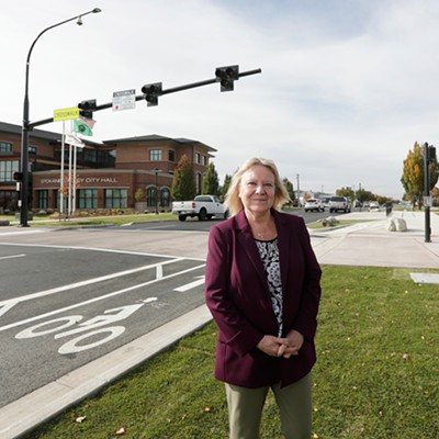 Image: A narrower Sprague Avenue now connects Spokane Valley City Hall and Balfour Park